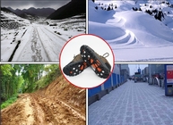 Güvenlik Yürüyüşü için Açık Ayakkabı Zinciri Buz Cleats 8 Spikes Kar Çekiş Cleats
